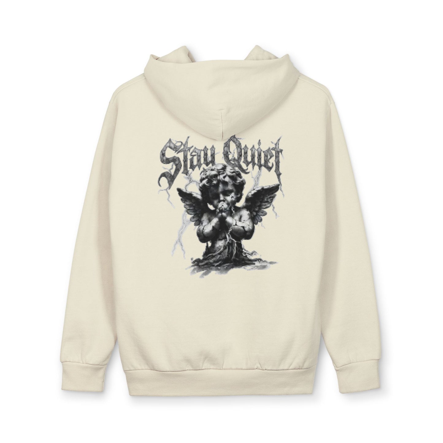 Sweat à capuche Streetwear Stay Quiet — Pull Chérubin Gothique