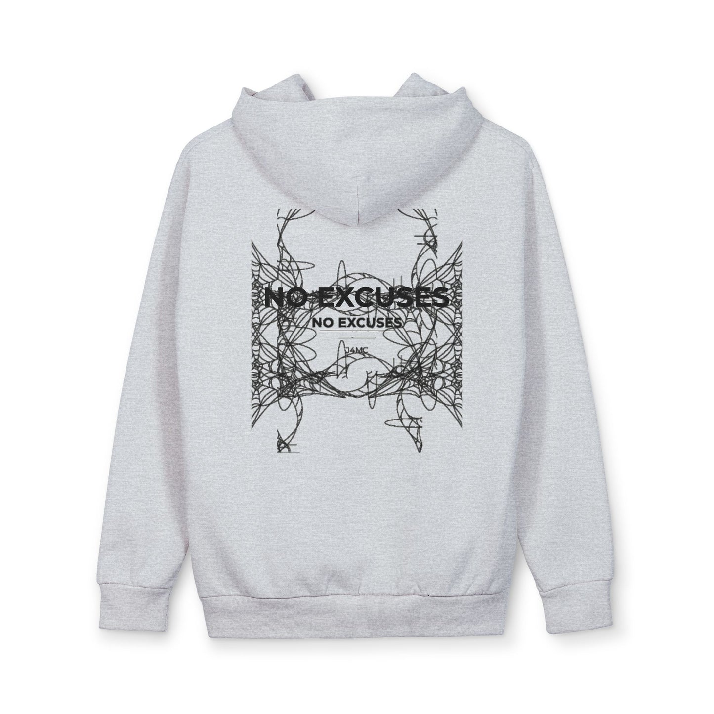 Sweat à capuche « No Excuses » Minimaliste Luxe — Pull graphique Vigne Gothique (Silent Discipline)