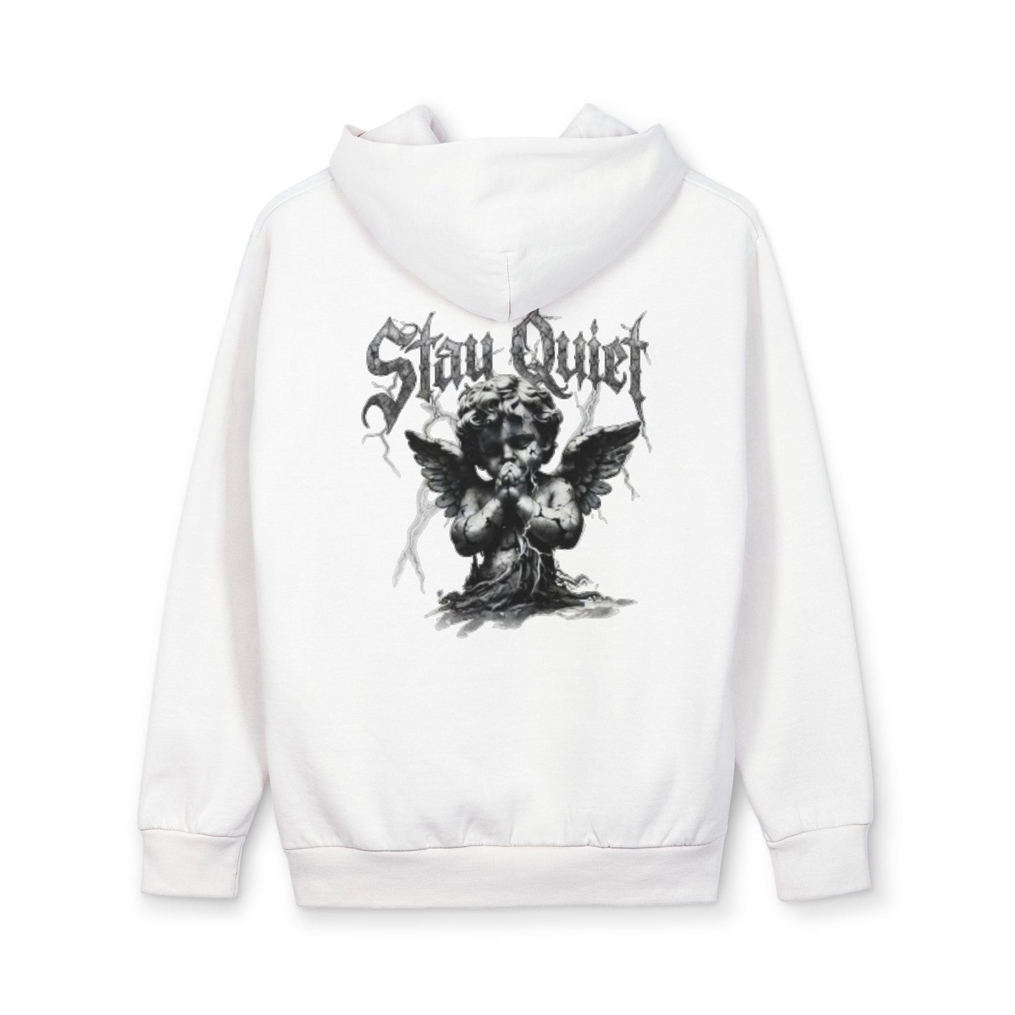 Sweat à capuche Streetwear Stay Quiet — Pull Chérubin Gothique